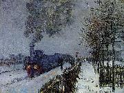 Claude Monet Train in the Snow France oil painting artist